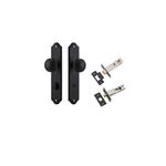 12826KPRIV60 - Paddington Knob - Shouldered Backplate Privacy Kit with Privacy Turn - Matt Black - Privacy