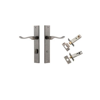 Stirling Lever - Rectangular Backplate Privacy Kit with Privacy Turn