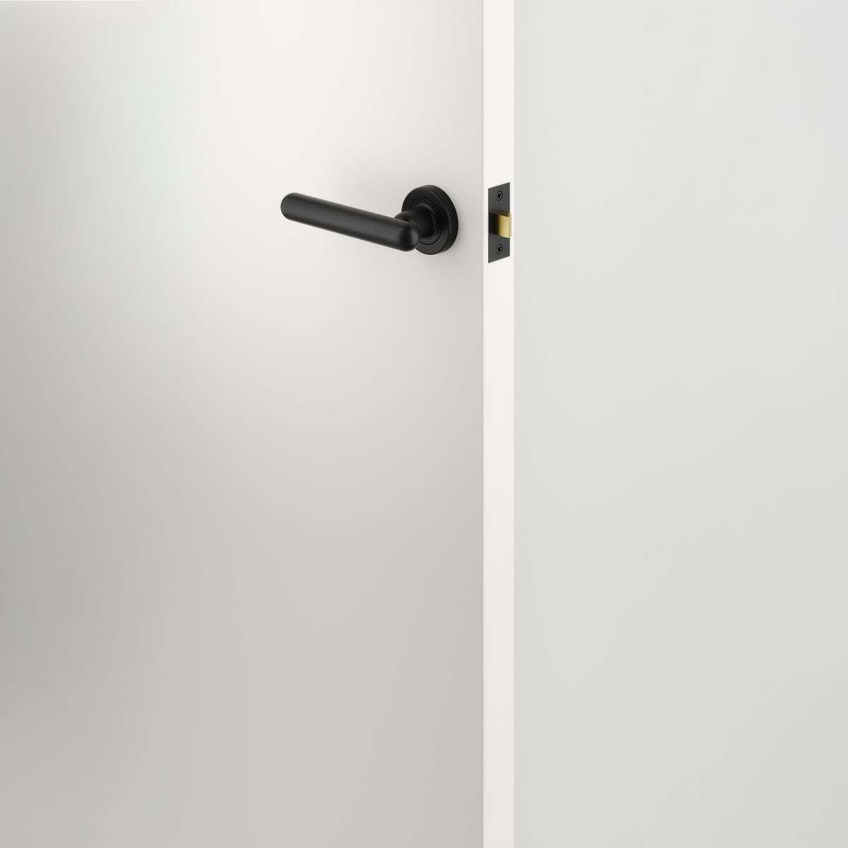 24003KPASS60 - Puerto Lever - Round Rose Passage Kit - Matt Black - Passage