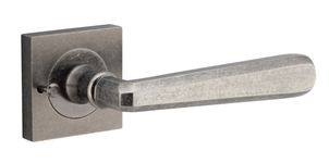 21197KIBPRIV60 - Copenhagen Lever - Square Rose (Inbuilt Privacy) - Distressed Nickel - Privacy