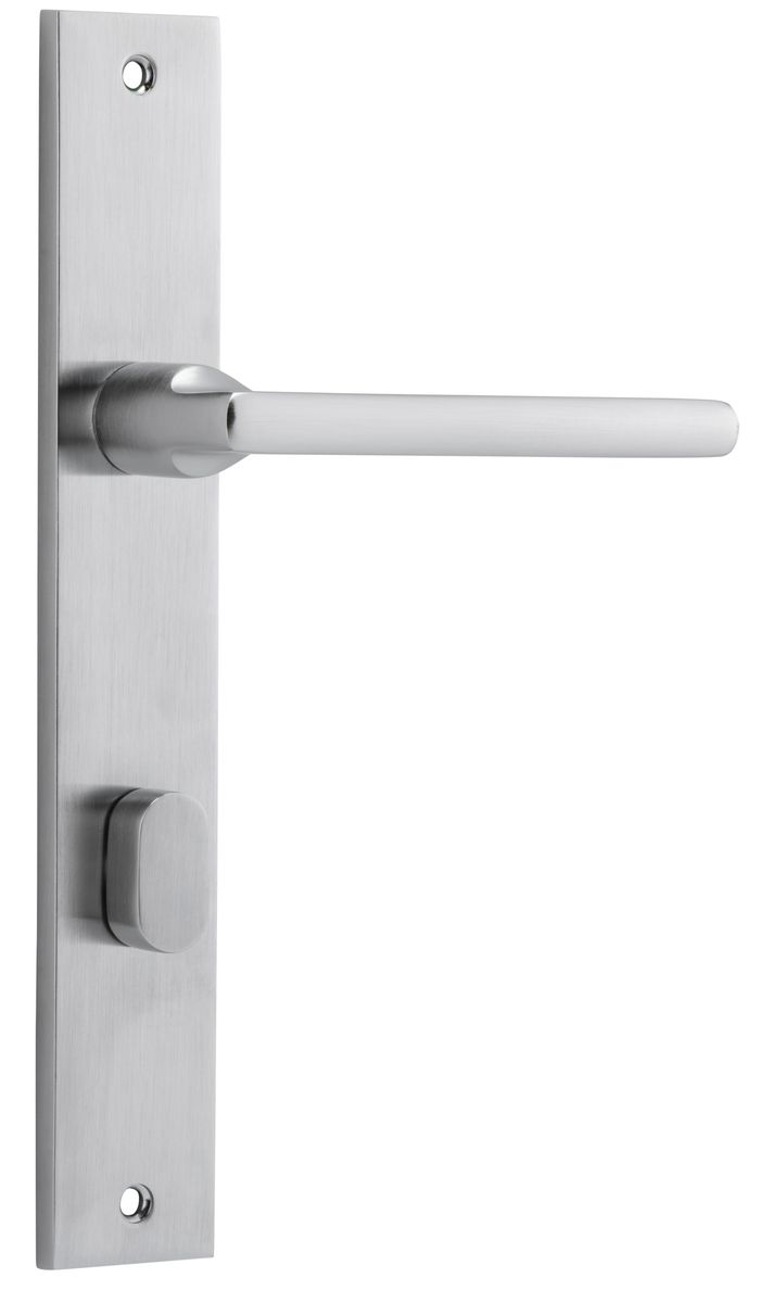 12202P85 - Baltimore Lever - Rectangular Backplate - Brushed Chrome - Privacy