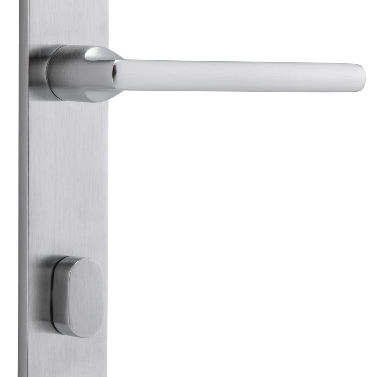 12202P85 - Baltimore Lever - Rectangular Backplate - Brushed Chrome - Privacy