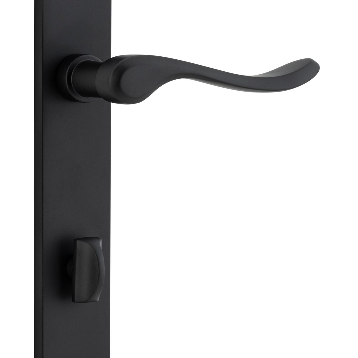 12920P85 - Stirling Lever - Rectangular Backplate - Matt Black - Privacy