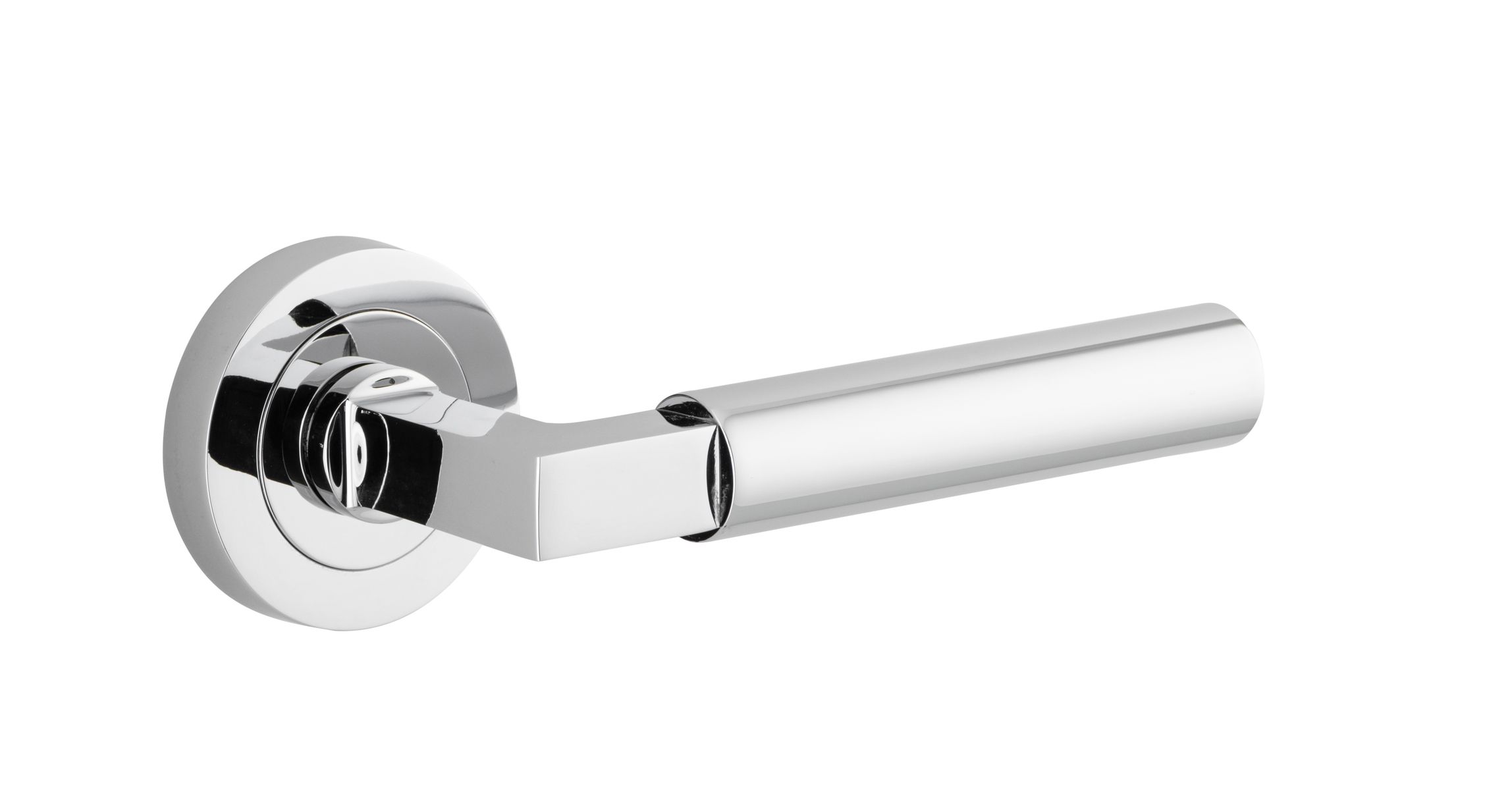 0344 - Berlin Lever - Round Rose - Polished Chrome - Passage