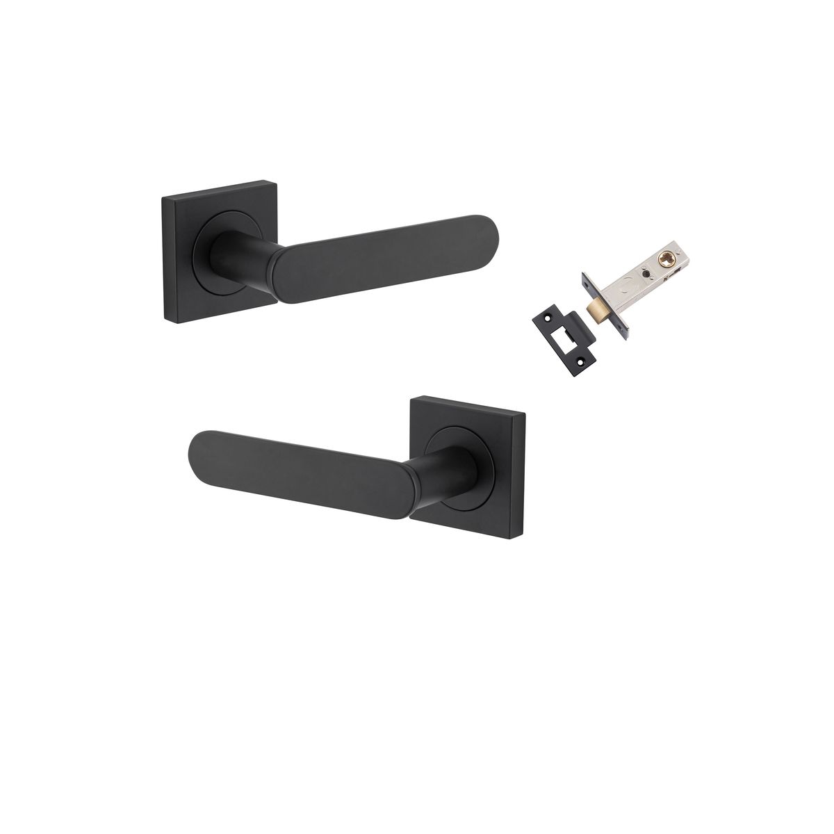 0403KPASS60 - Bronte Lever - Square Rose Passage Kit - Matt Black - Passage