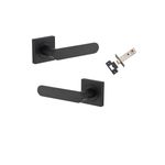 0403KPASS60 - Bronte Lever - Square Rose Passage Kit - Matt Black - Passage