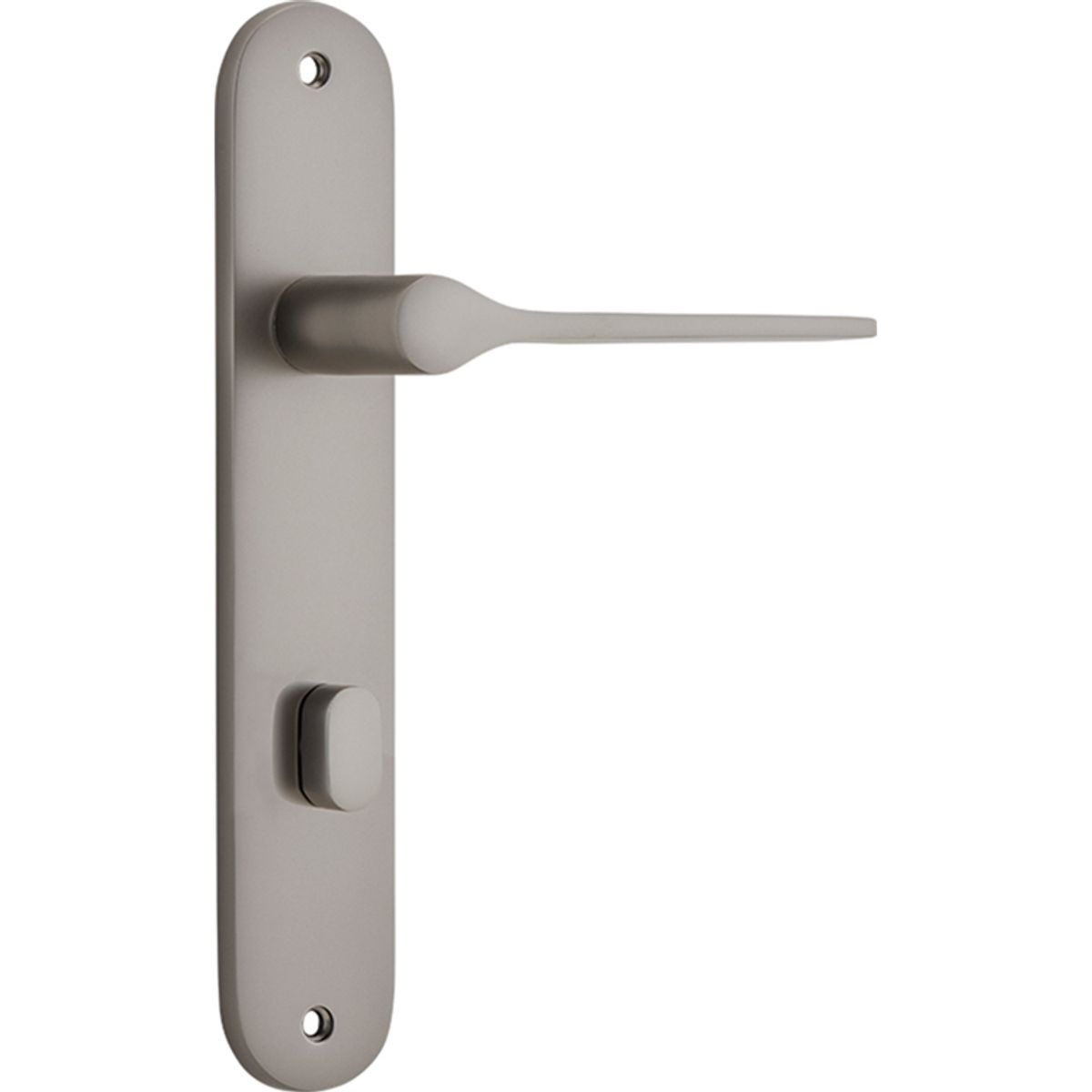 14770P85 - Como Lever - Oval Backplate - Satin Nickel - Privacy