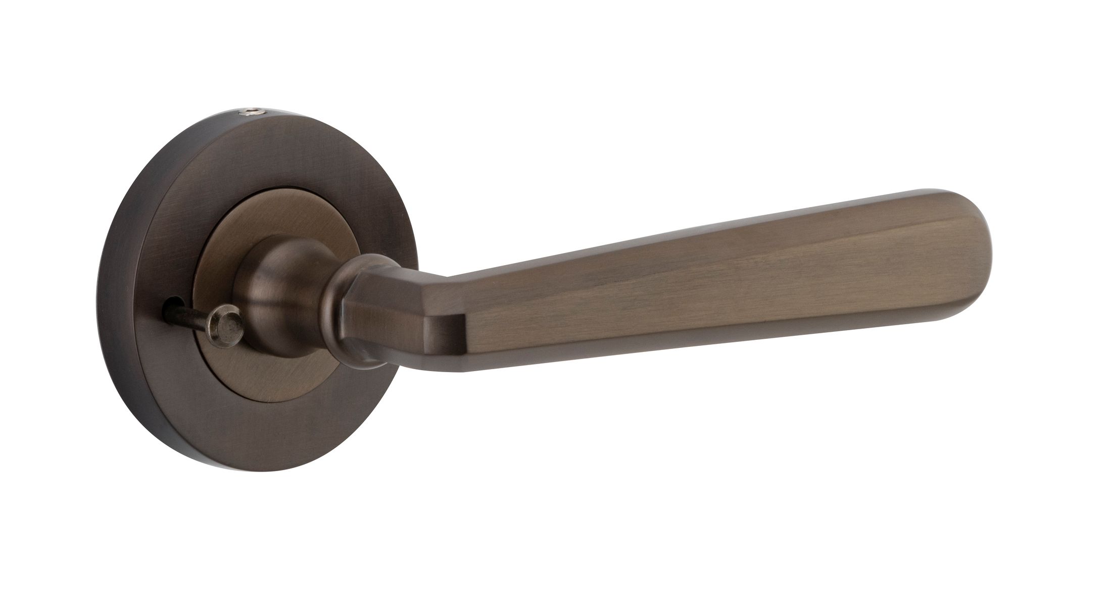 20801KIBPRIV60 - Copenhagen Lever - Round Rose (Inbuilt Privacy) - Signature Brass - Privacy