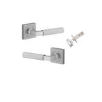 0425KPASS60 - Brunswick Lever - Square Rose Passage Kit - Brushed Chrome - Passage