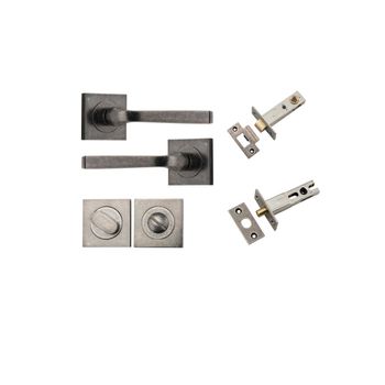Annecy Lever - Square Rose Privacy Kit with Separate Privacy Turn
