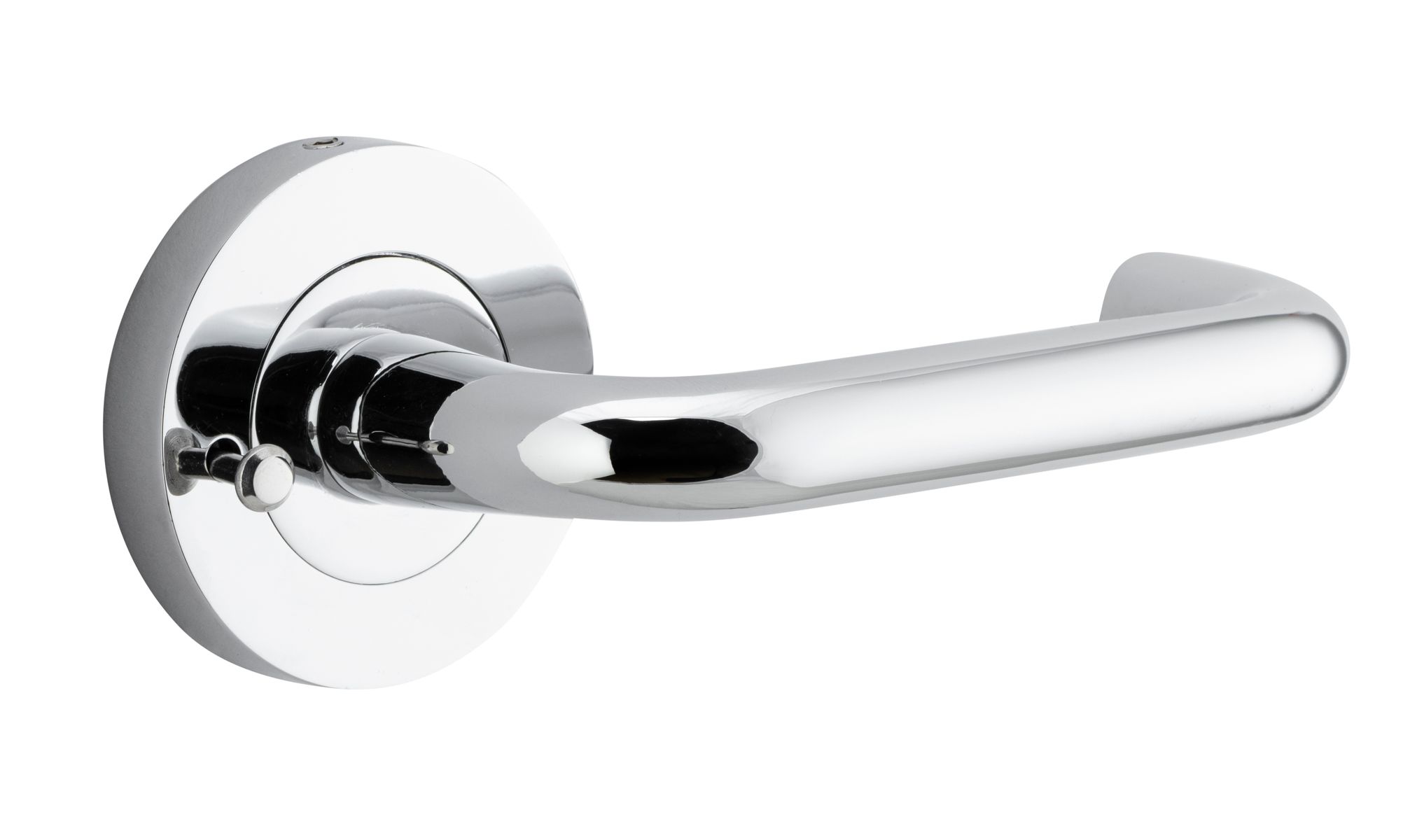 20354KIBPRIV60 - Oslo Lever - Round Rose (Inbuilt Privacy) - Polished Chrome - Privacy