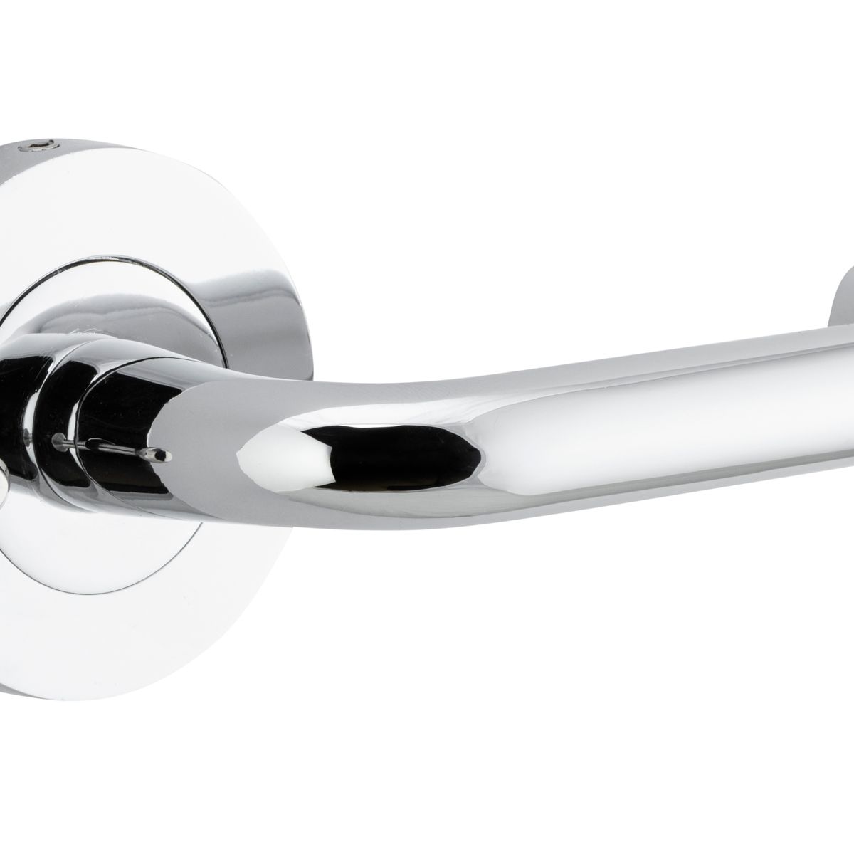 20354KIBPRIV60 - Oslo Lever - Round Rose (Inbuilt Privacy) - Polished Chrome - Privacy