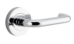 20354KIBPRIV60 - Oslo Lever - Round Rose (Inbuilt Privacy) - Polished Chrome - Privacy