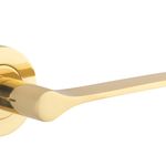 0360KIBPRIV60 - Como Lever - Round Rose Privacy Kit (Inbuilt Privacy) - Polished Brass - Privacy