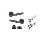 0341KPRIV60 - Berlin Lever - Round Rose Privacy Kit - Signature Brass - Privacy