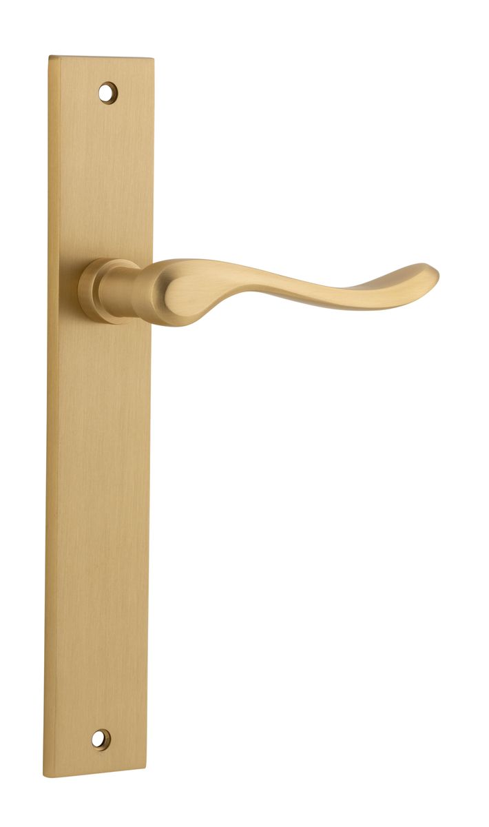 15420 - Stirling Lever - Rectangular Backplate - Brushed Brass - Passage
