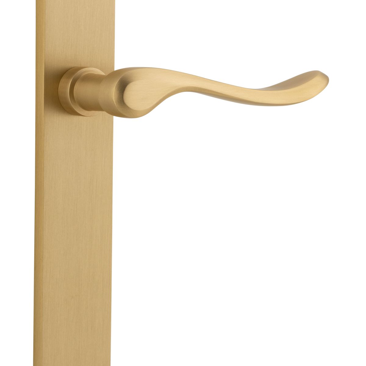 15420 - Stirling Lever - Rectangular Backplate - Brushed Brass - Passage