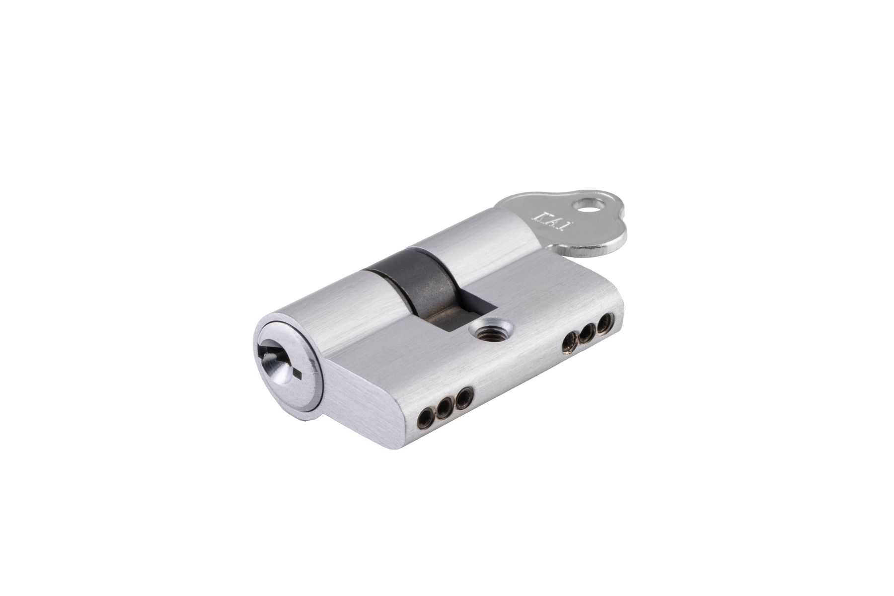 21643 - Euro Cylinder Key/Key 3 Pin - Brushed Chrome - Entrance