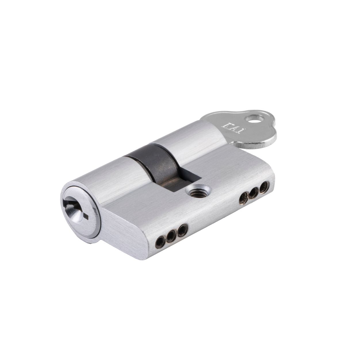 21643 - Euro Cylinder Key/Key 3 Pin - Brushed Chrome - Entrance