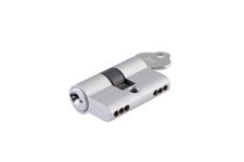 21643 - Euro Cylinder Key/Key 3 Pin - Brushed Chrome - Entrance