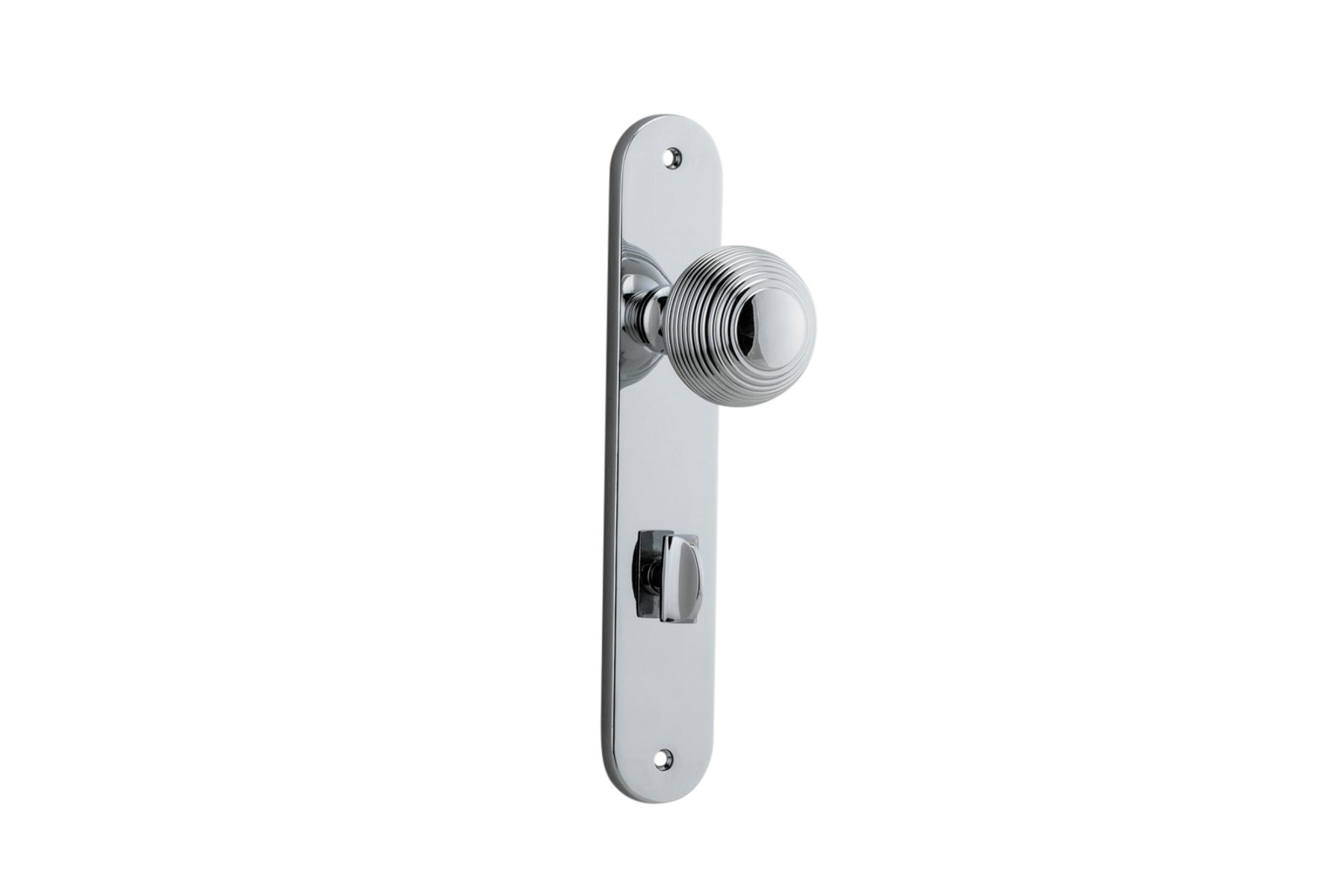 11836P85 - Guildford Knob - Oval Backplate - Polished Chrome - Privacy