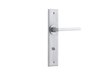 12282 - Baltimore Lever - Chamfered Backplate - Brushed Chrome - Passage