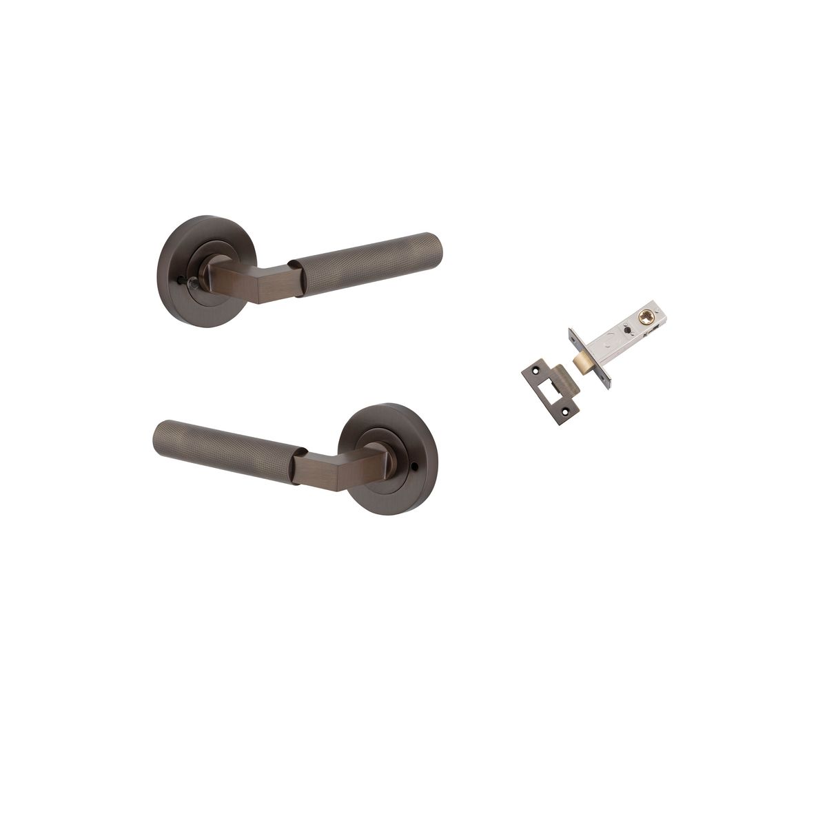 0351KIBPRIV60 - Brunswick Lever - Round Rose Privacy Kit (Inbuilt Privacy) - Signature Brass - Privacy
