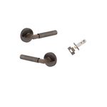 0351KIBPRIV60 - Brunswick Lever - Round Rose Privacy Kit (Inbuilt Privacy) - Signature Brass - Privacy