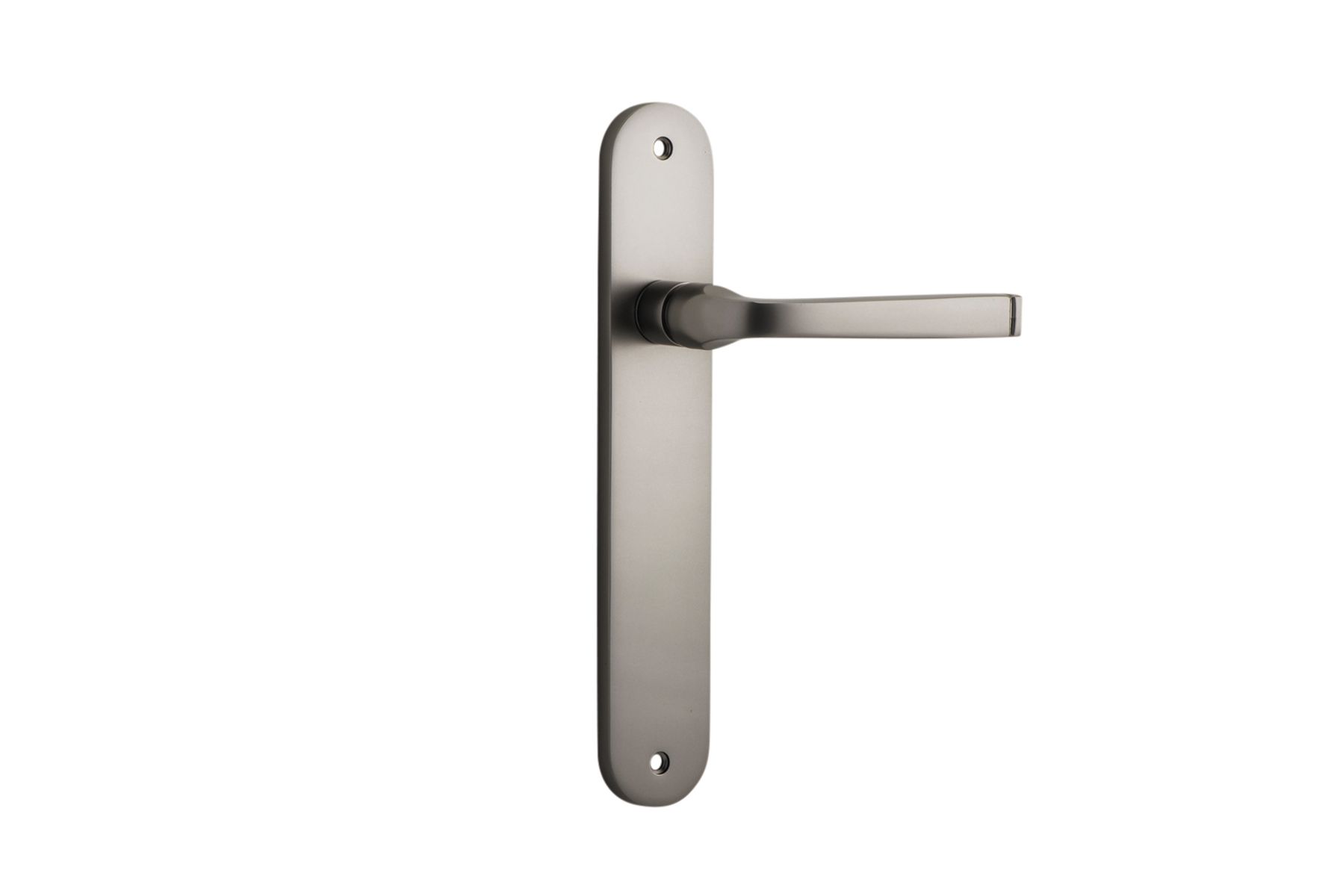 14732 - Annecy Lever - Oval Backplate - Satin Nickel - Passage