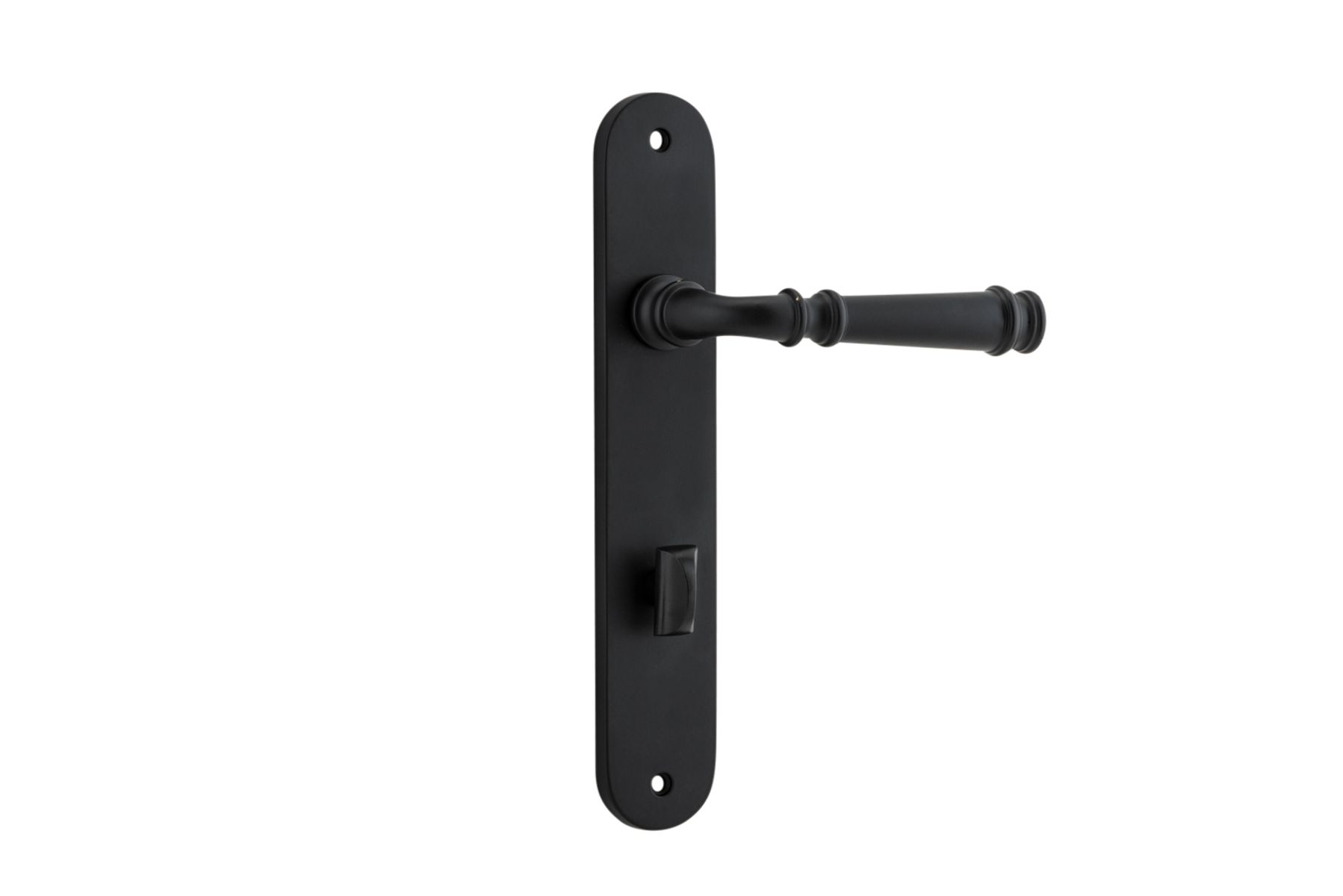 12730P85 - Verona Lever - Oval Backplate - Matt Black - Privacy