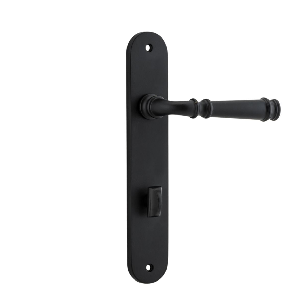 12730P85 - Verona Lever - Oval Backplate - Matt Black - Privacy
