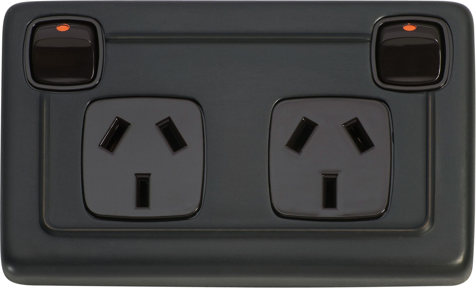 Switch Rocker With Socket 2 Gang Flat Plate Rocker Switches with Double Socket - Antique Copper ...