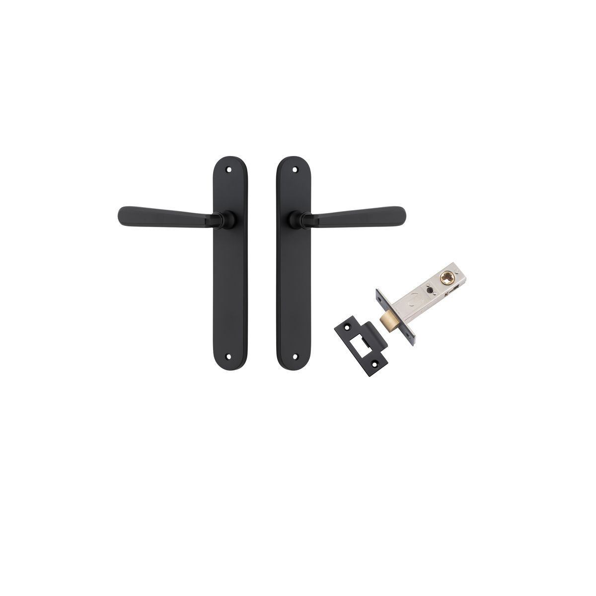 12876KPASS60 - Copenhagen Lever - Oval Backplate Passage Kit - Matt Black - Passage