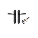12876KPASS60 - Copenhagen Lever - Oval Backplate Passage Kit - Matt Black - Passage