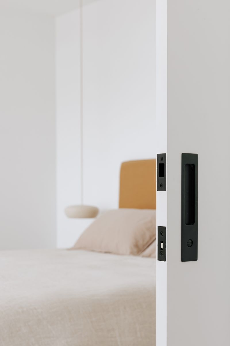 21413P - Rectangular Sliding Door Pull Privacy Kit with Privacy Turn - Matt Black - Privacy