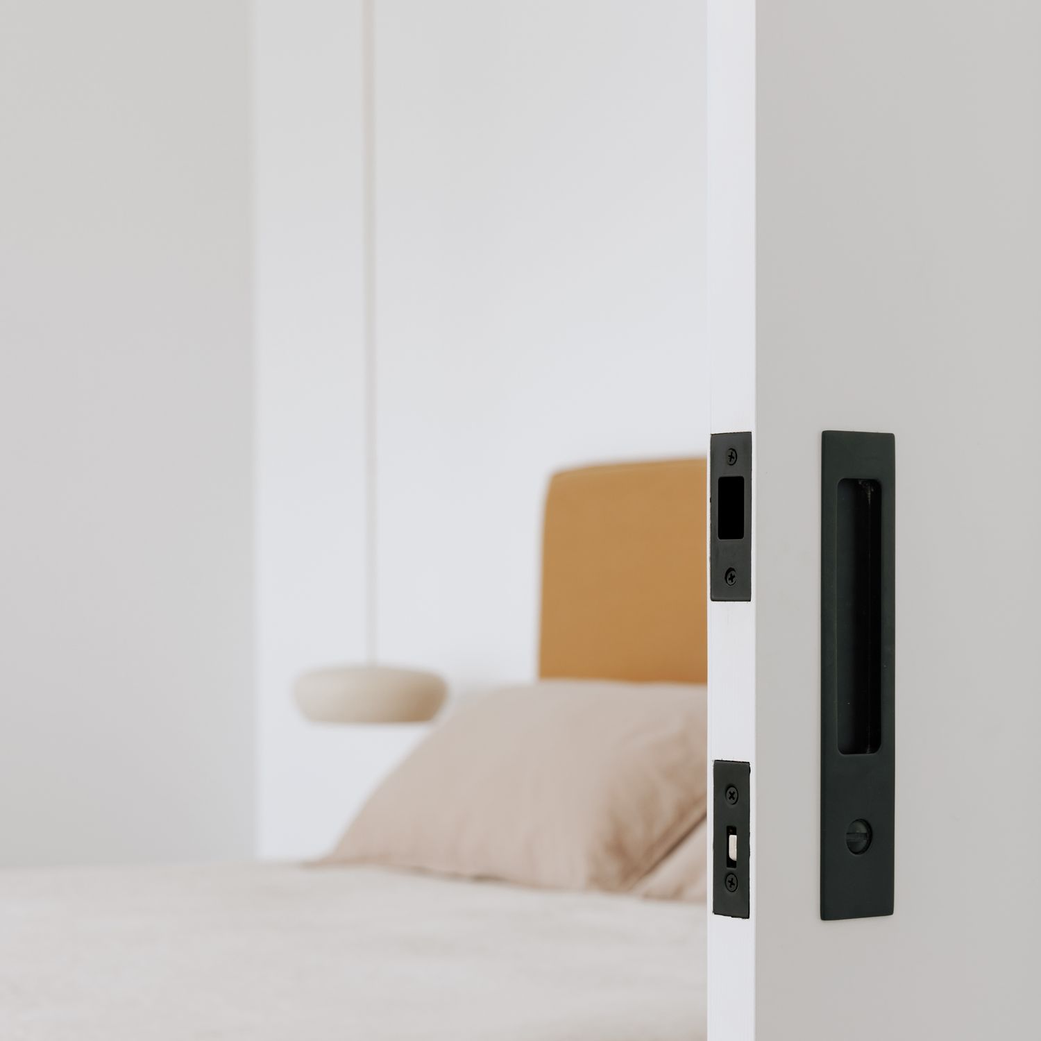 21411E - Rectangular Sliding Door Pull Entrance Kit with High Security Lock - Signature Brass - Entrance