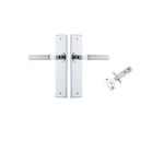 11796KPASS60 - Brunswick Lever - Chamfered Backplate Passage Kit - Polished Chrome - Passage