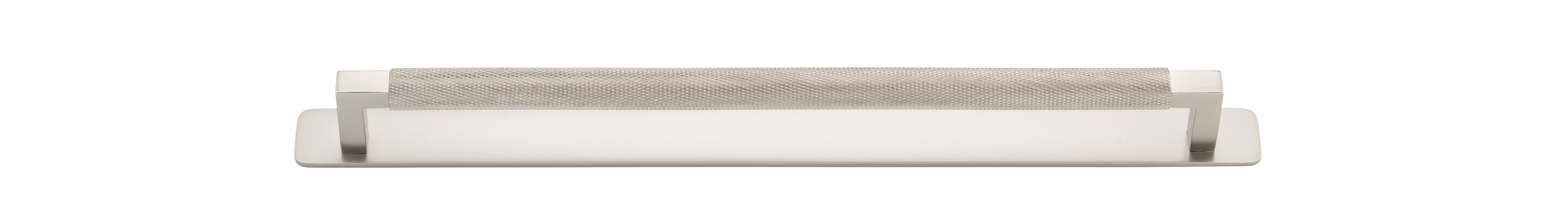 22135B - Brunswick Cabinet Pull with Backplate  - CTC320mm - Satin Nickel