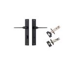 12754KPRIV60 - Como Lever - Rectangular Backplate Privacy Kit - Matt Black - Privacy