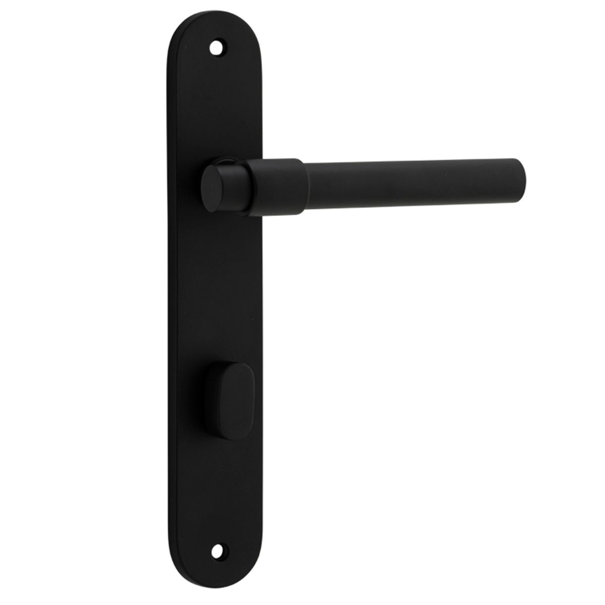 12900P85 - Helsinki Lever - Oval Backplate - Matt Black - Privacy