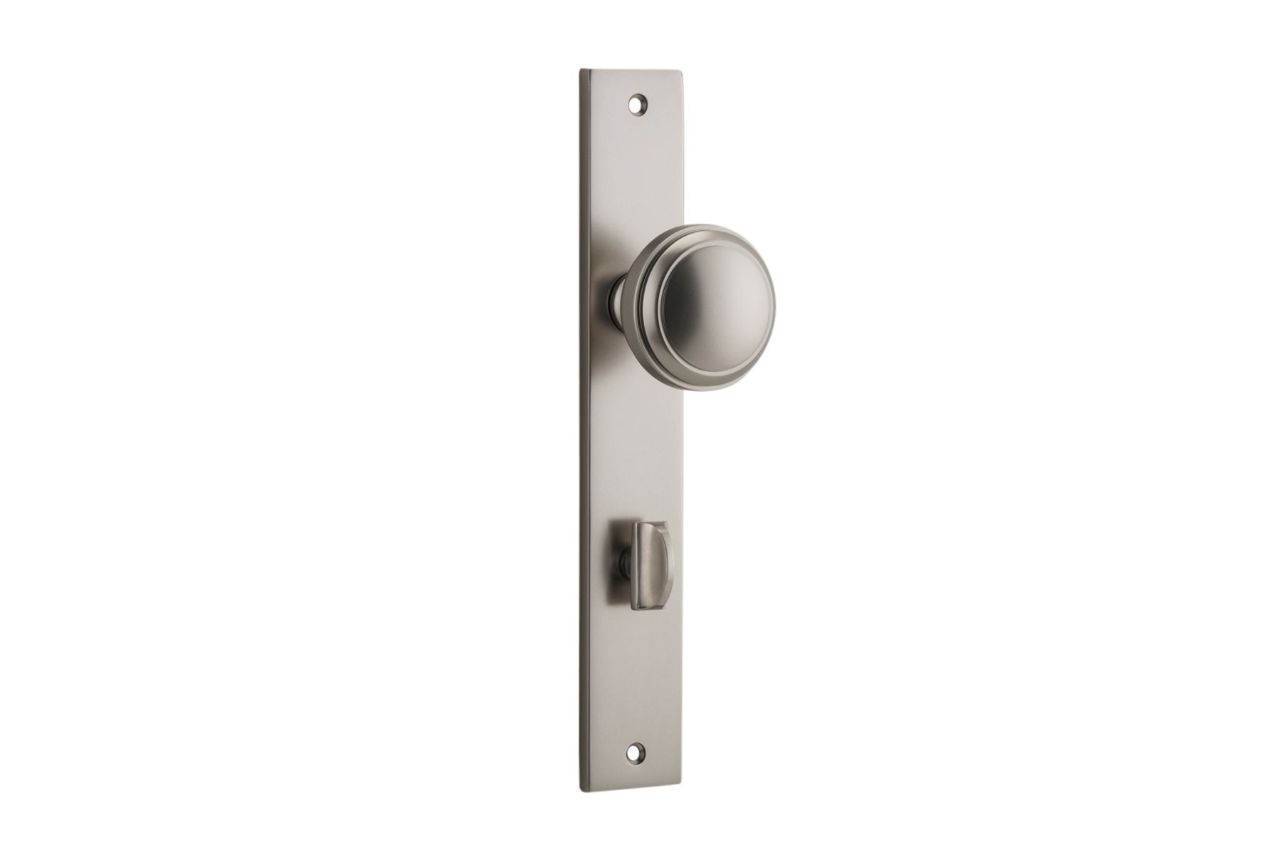 14820P85 - Paddington Knob - Rectangular Backplate - Satin Nickel - Privacy
