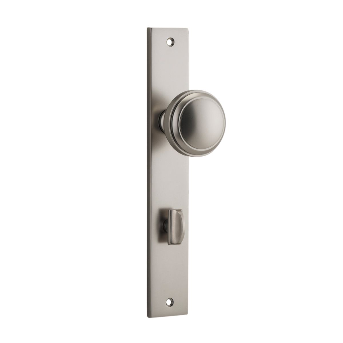 14820P85 - Paddington Knob - Rectangular Backplate - Satin Nickel - Privacy