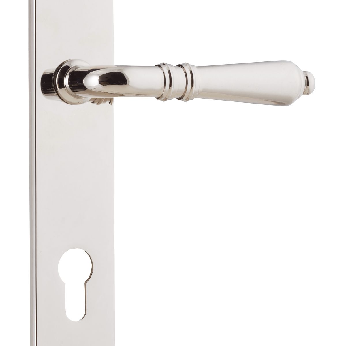 14224E85 - Sarlat Lever - Oval Backplate - Polished Nickel - Entrance