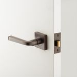 0391 - Annecy Lever - Square Rose - Signature Brass - Passage