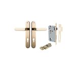 10264KENTR60KT - Bronte Lever - Oval Backplate Entrance Kit with High Security Lock - Polished Brass - Entrance