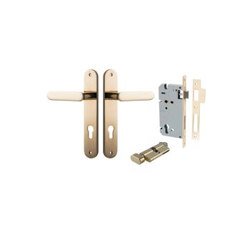 Bronte Lever - Oval Backplate Entrance Kit with High Security Lock