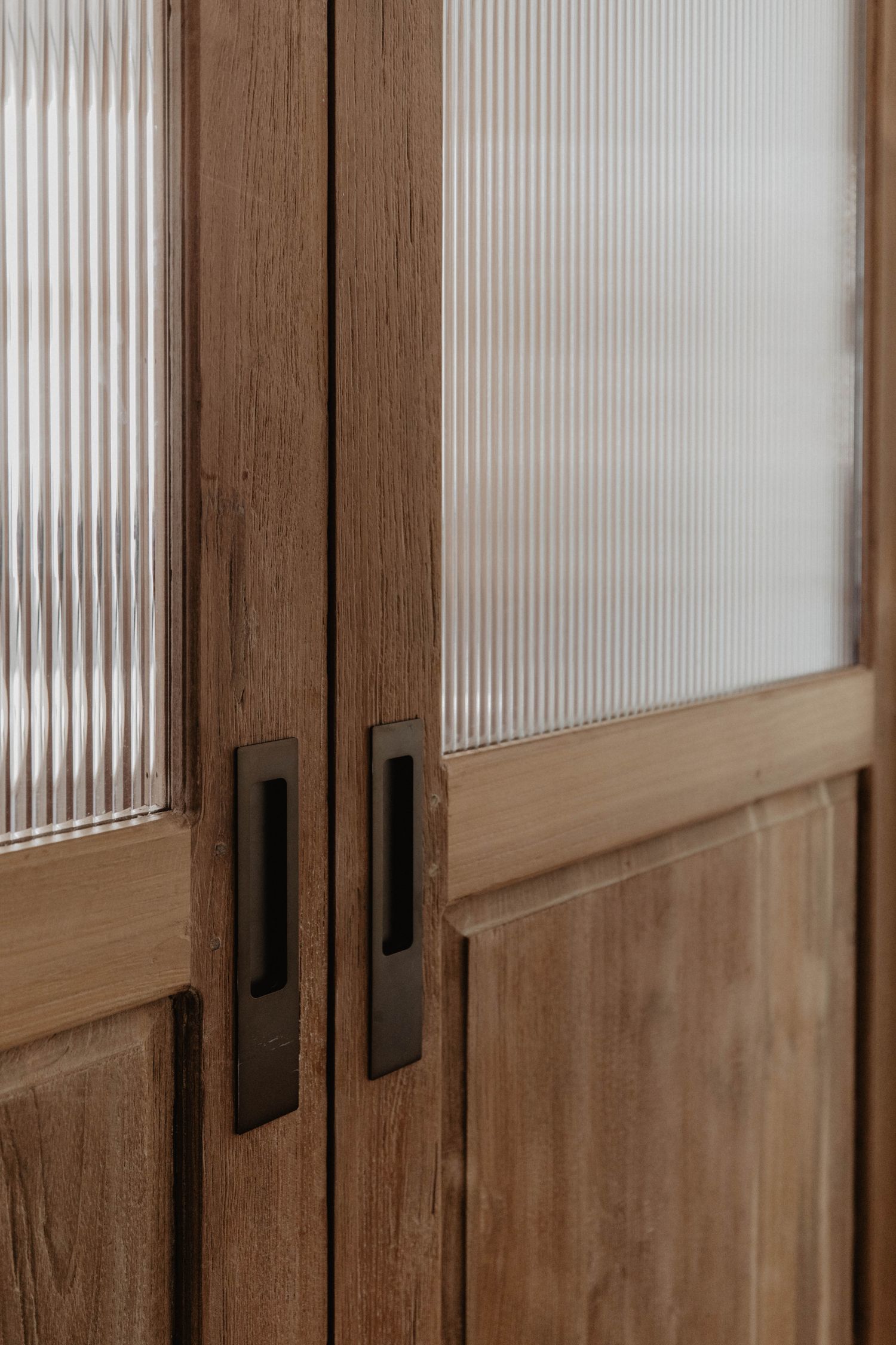 21416 - Rectangular Sliding Door Pull Passage Kit - Brushed Brass - Passage