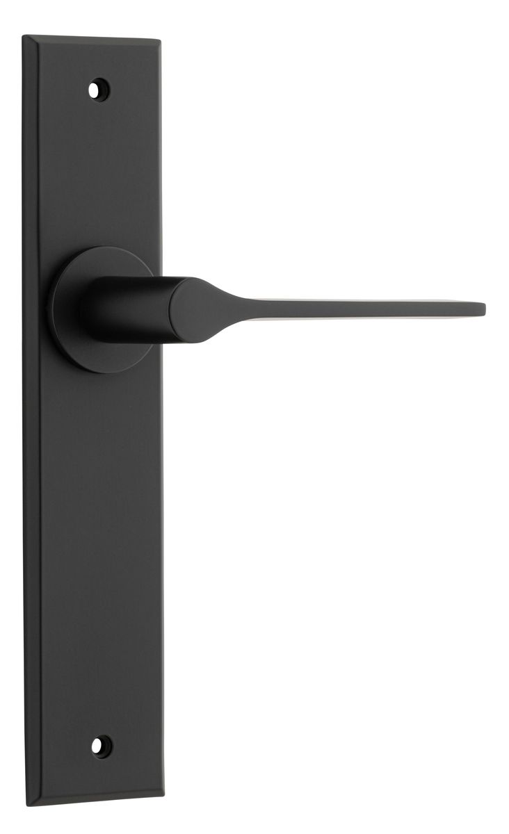 12758 - Como Lever - Chamfered Backplate - Matt Black - Passage