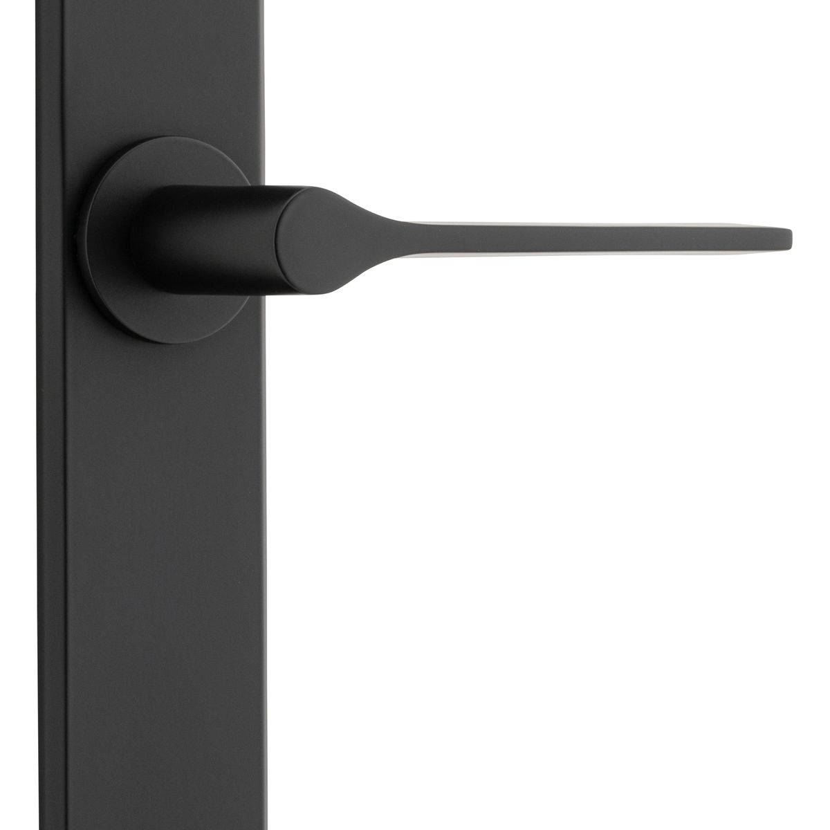 12758 - Como Lever - Chamfered Backplate - Matt Black - Passage