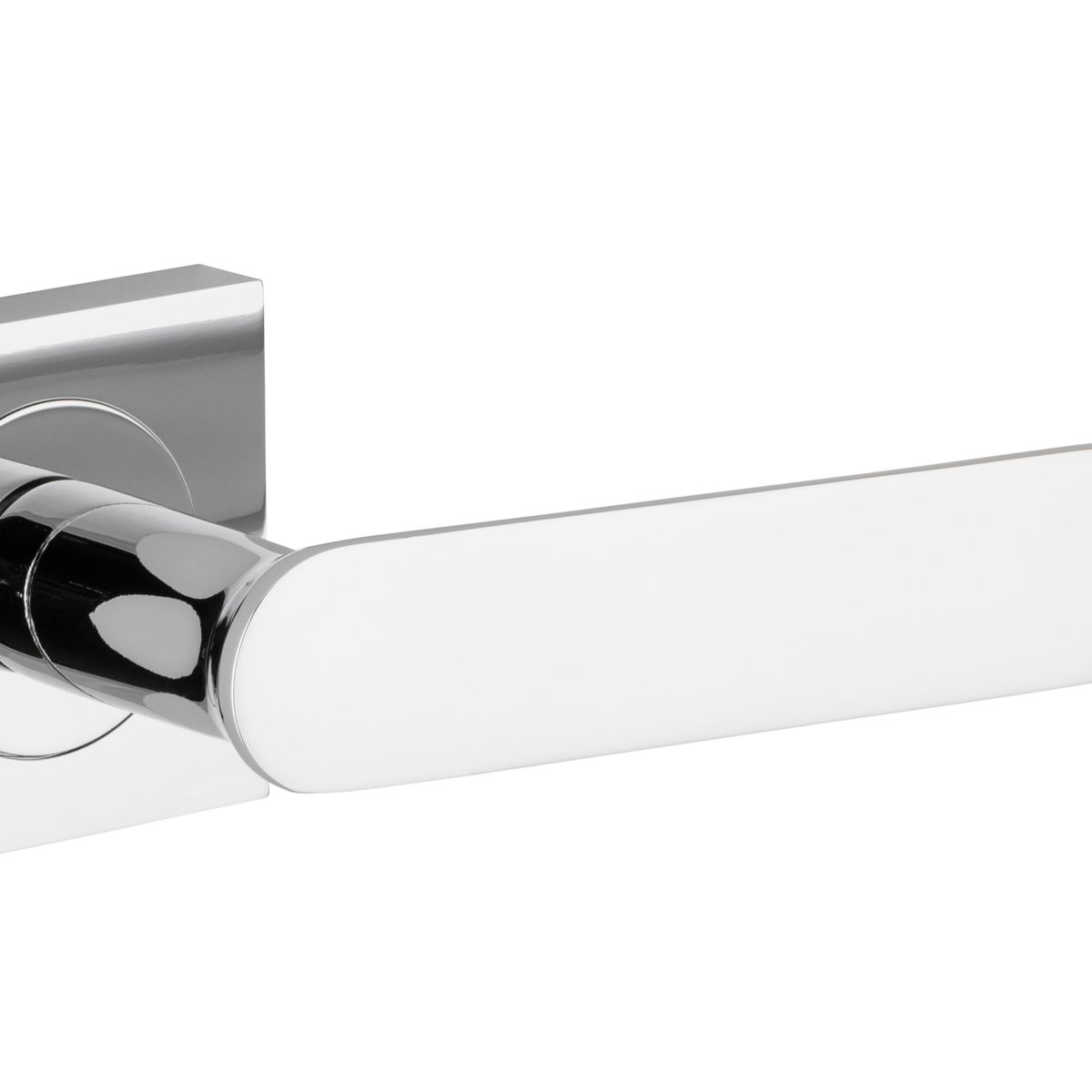 0404 - Bronte Lever - Square Rose - Polished Chrome - Passage
